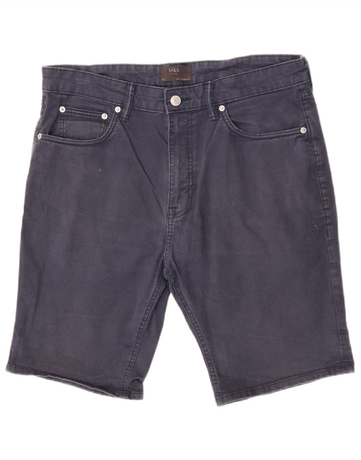 Marks & Spencer Pantalones cortos casuales para hombre W34 Grande Algodón azul marino