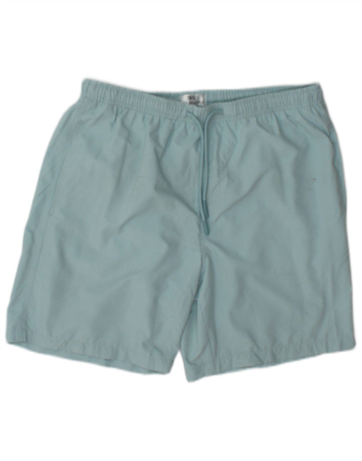 Zara Hombre Bañador Shorts Large Azul Poliéster