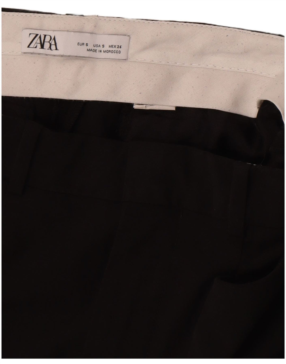 Zara Mujer Pantalones Cortos Casuales Pequeño W26 Negro