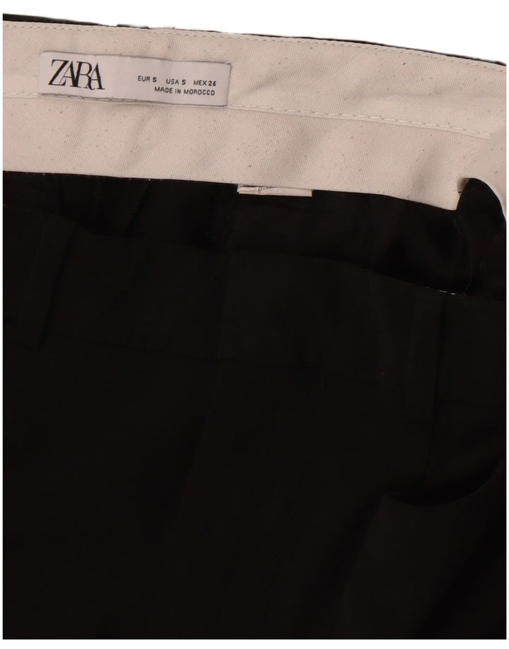 Zara Mujer Pantalones Cortos Casuales Pequeño W26 Negro