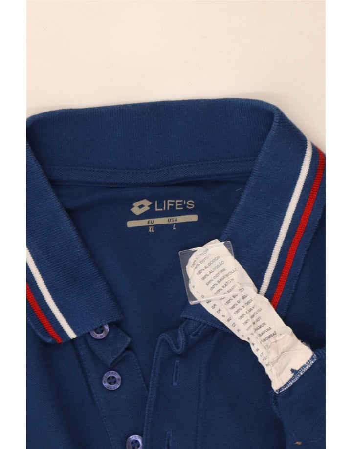 Polo Lotto Hombre Azul Grande
