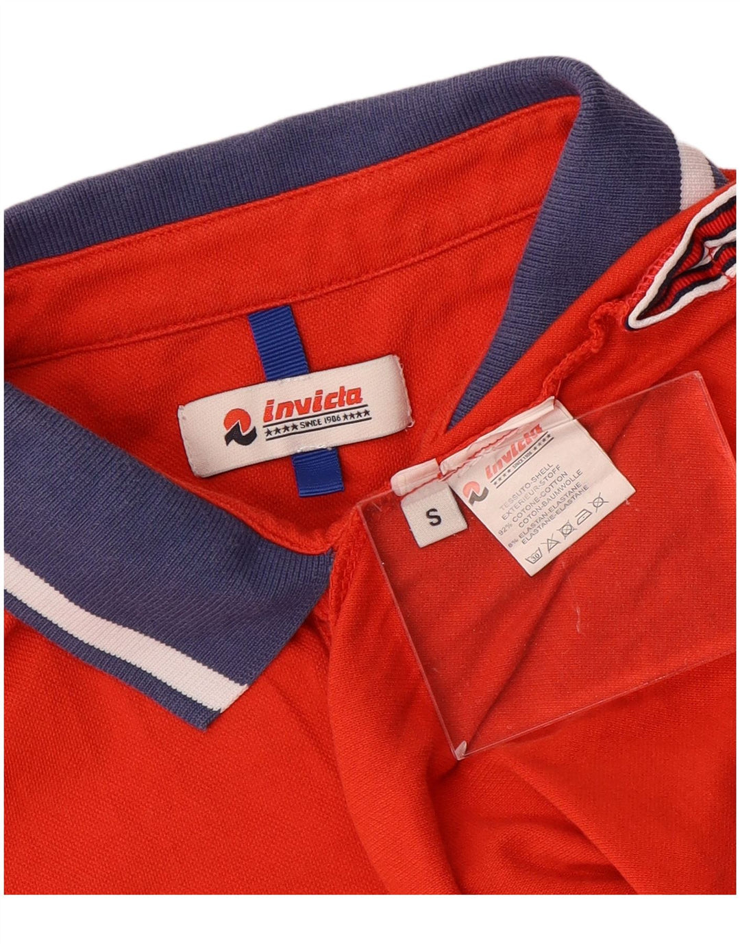 Invicta Polo gráfico para hombre de algodón con bloques de color rojo pequeño