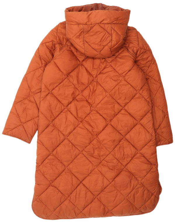 Barbour Abrigo acolchado extragrande con capucha para mujer UK 8 Small Marrón Poliamida