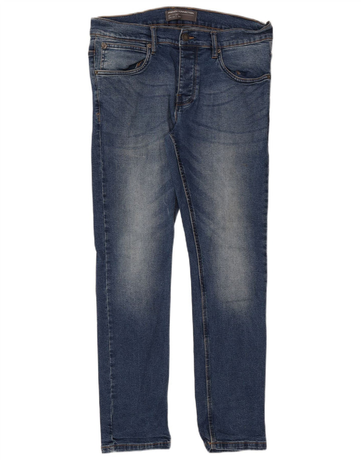 FRENCH CONNECTION Vaqueros ajustados para hombre W34 L30 Algodón azul