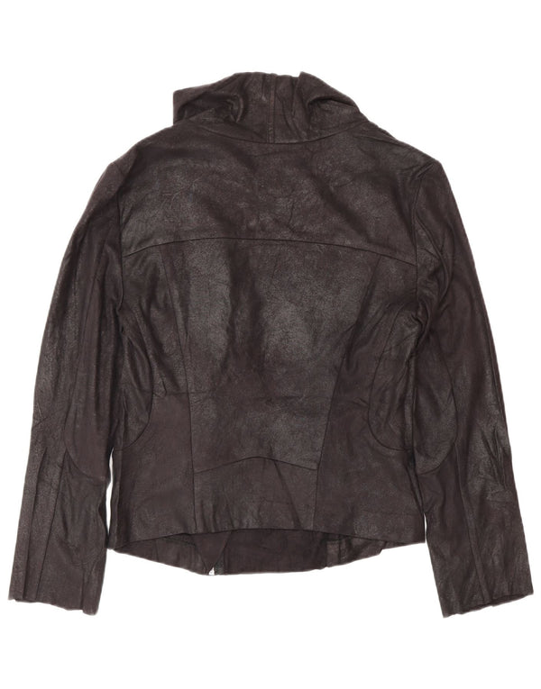 Calvin Klein Chaqueta Bomber de Piel sintética para Mujer UK 10 Small Black Biker