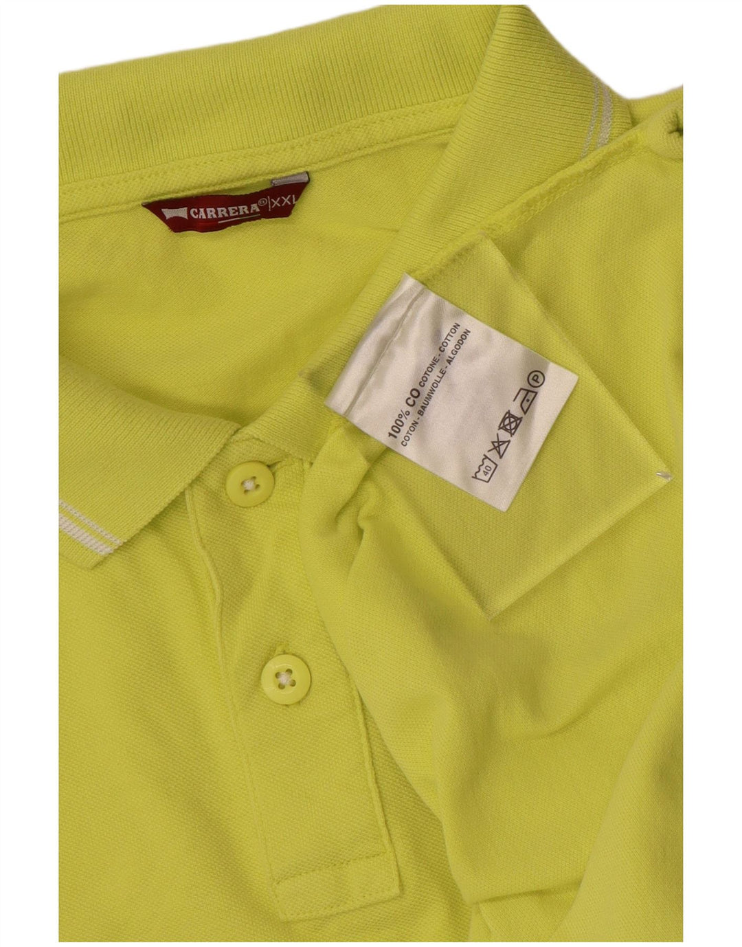 CARRERA Polo Hombre 2XL Algodón Amarillo