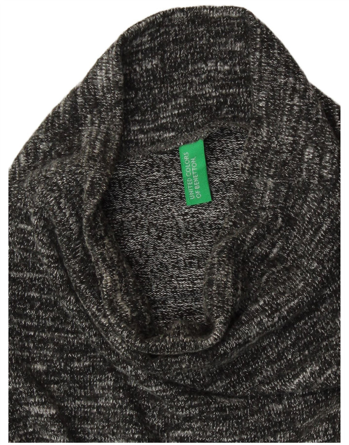 Benetton Vestido Recto Sin Mangas para Mujer UK 8 Small Gris Moteado