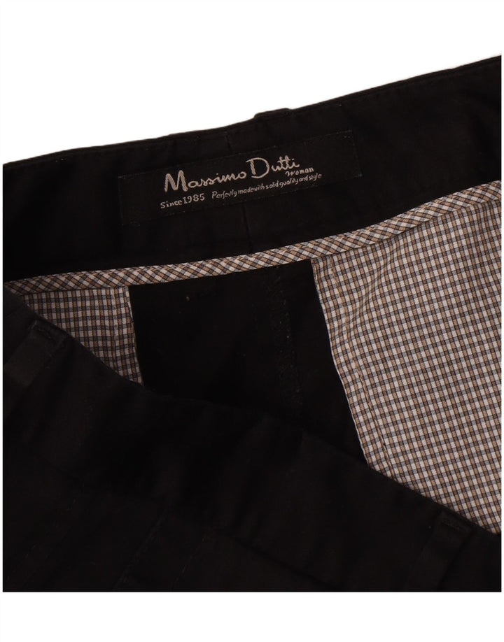 Pantalón Chino Bootcut Mujer Massimo Dutti W34 L32 Algodón Negro