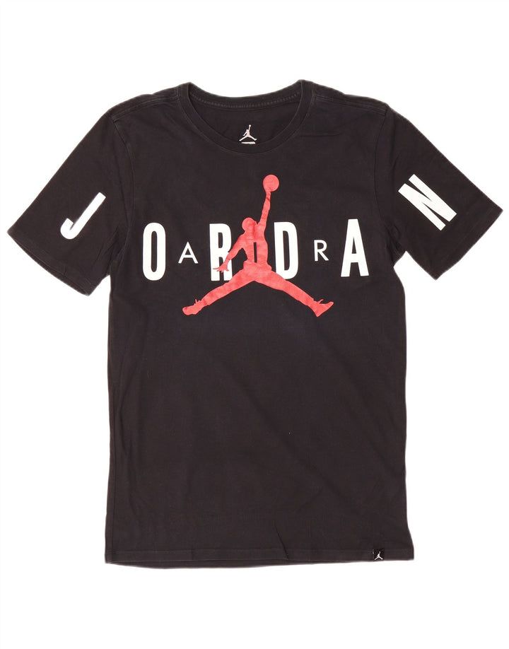 Jordan - Camiseta gráfica para hombre, talla pequeña, algodón negro