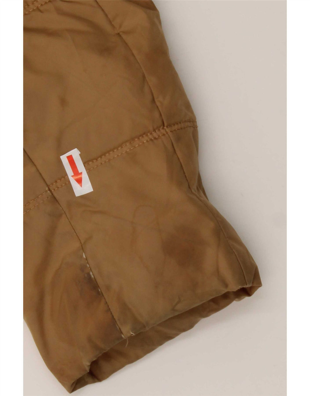 Tommy Hilfiger Abrigo acolchado con capucha para mujer UK 10 Small Marrón Poliéster