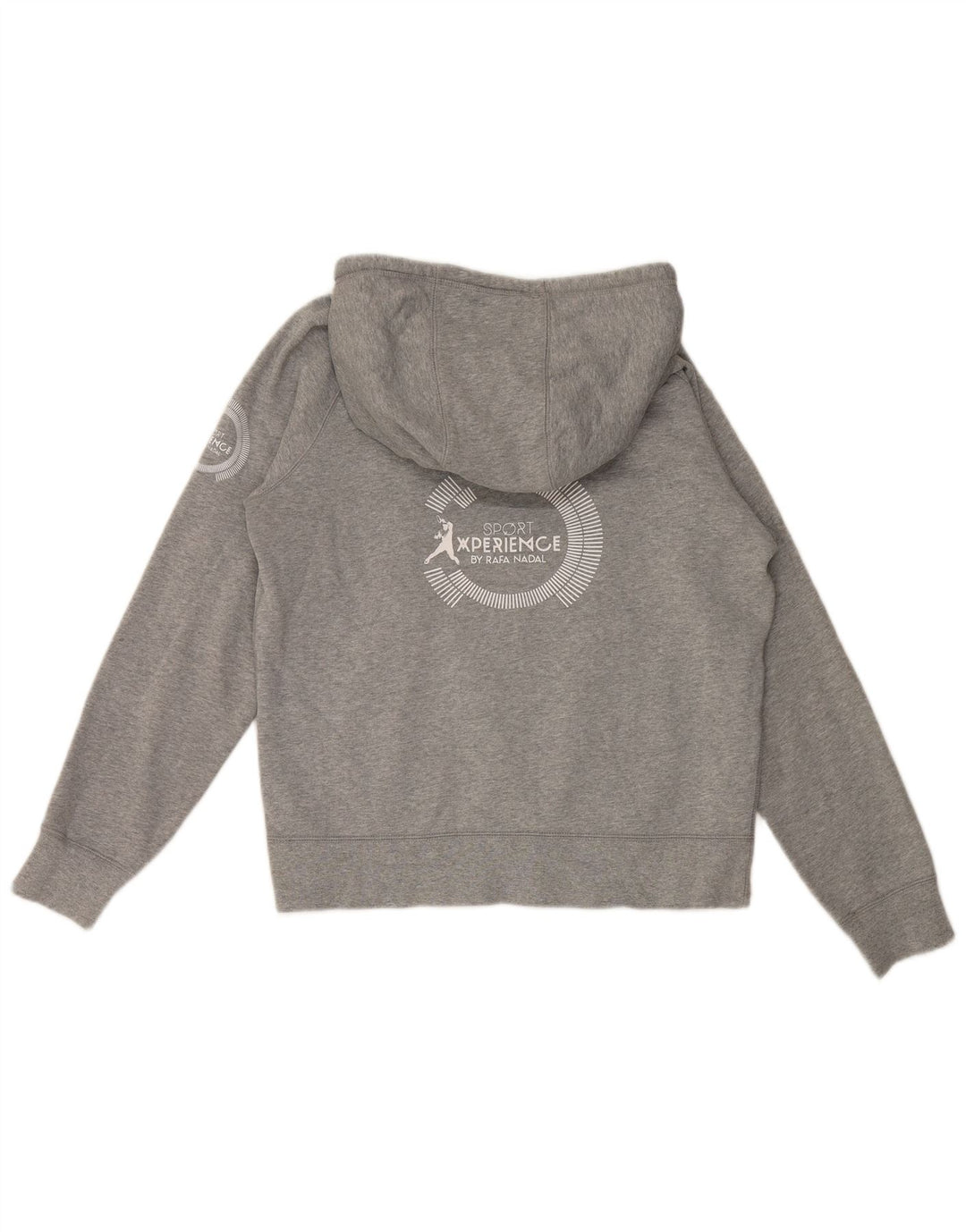 Nike Jersey con capucha y estampado gráfico de algodón moteado en gris medio
