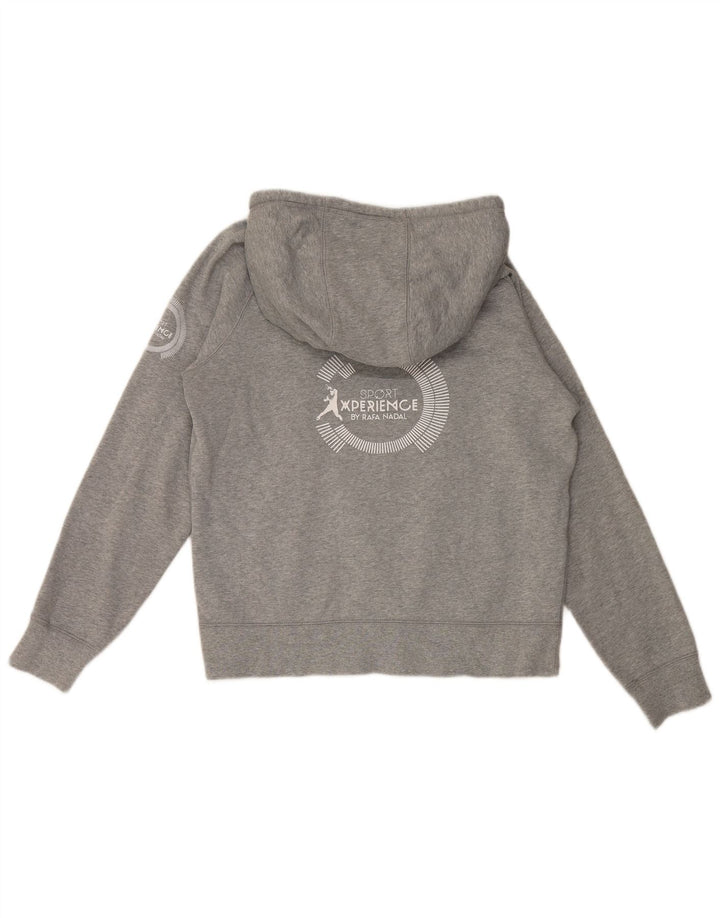 Nike Jersey con capucha y estampado gráfico de algodón moteado en gris medio