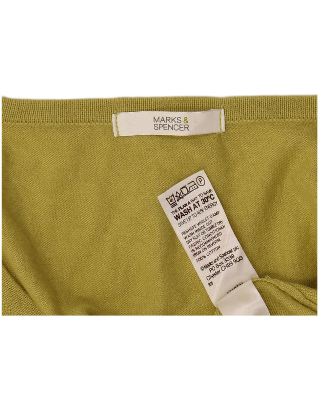 Marks & Spencer - Cárdigan de manga corta para mujer, talla 40, color amarillo mediano