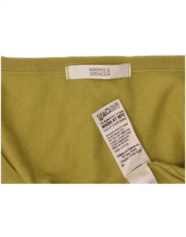 Marks & Spencer - Cárdigan de manga corta para mujer, talla 40, color amarillo mediano