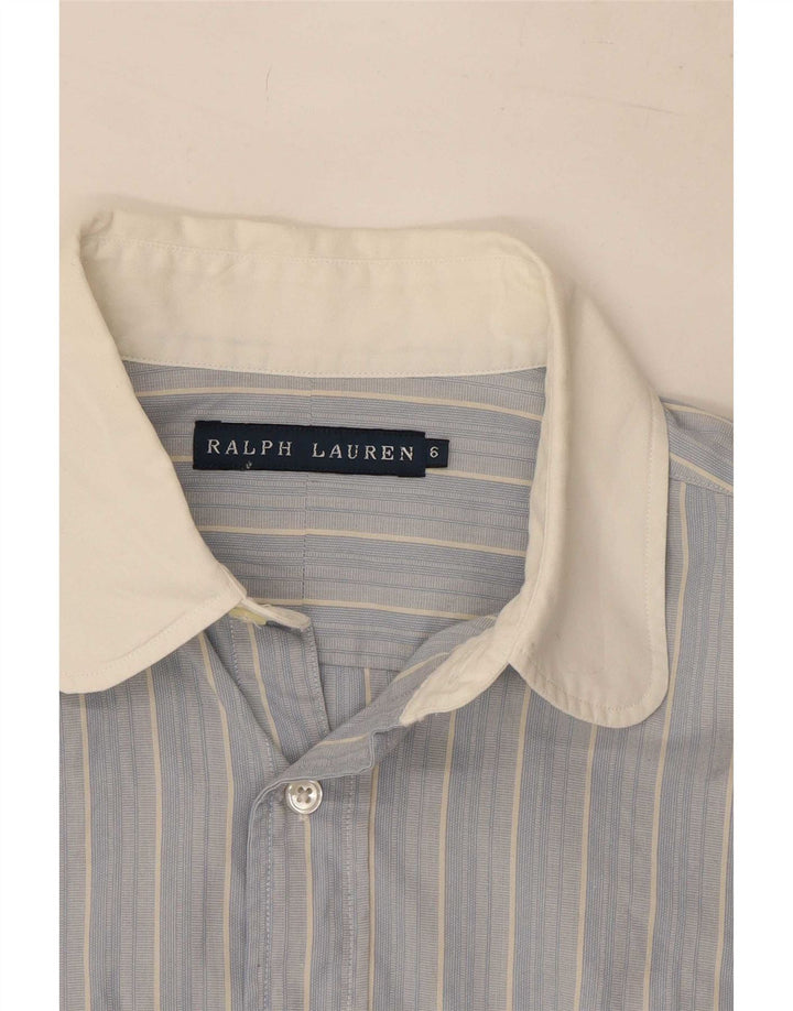 Ralph Lauren - Jersey para mujer, talla 6, algodón a rayas, color azul medio