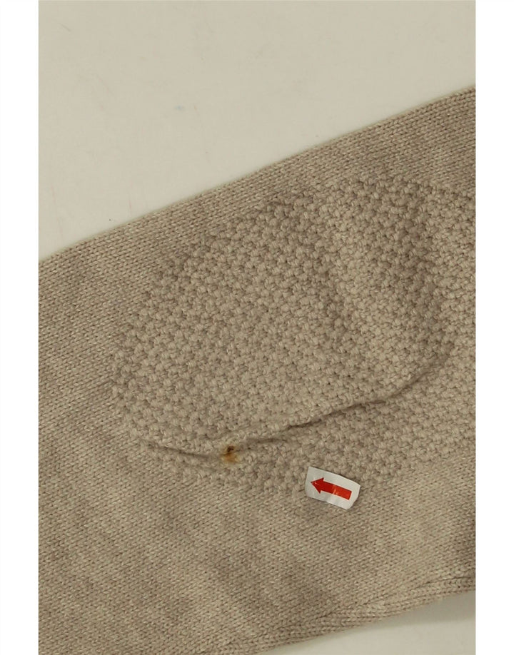 Massimo Dutti Jersey Cuello Chal Hombre Large Beige Algodón