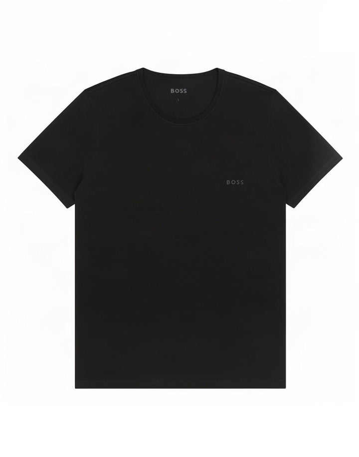 Hugo Boss Hombre Camiseta Top Grande Algodón Negro