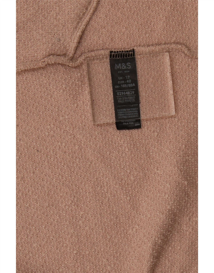 Marks & Spencer - Cárdigan abierto largo para mujer, talla 40, color rosa medio
