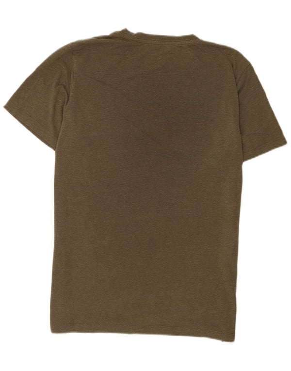 Jack & Jones Hombre Camiseta Top Medium Khaki Colorblock