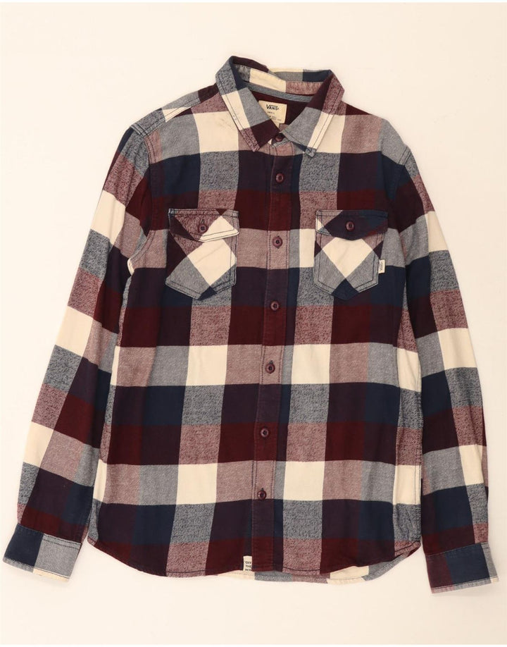 Camisa De Franela De Algodón A Cuadros Multicolor Pequeña Vans Hombre