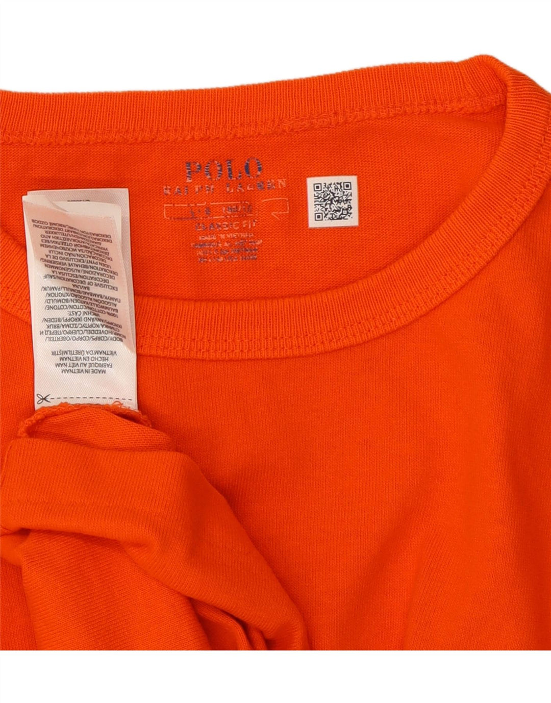 POLO RALPH LAUREN Camiseta de corte clásico para hombre Top grande de algodón naranja