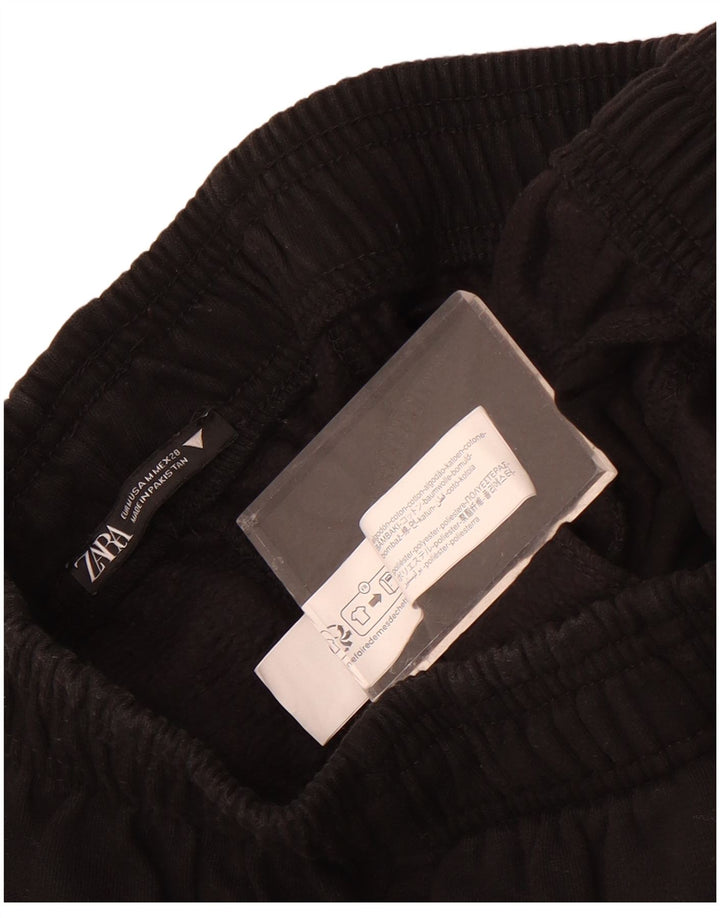 Zara Mujer Pantalones De Chándal UK 42 Mediano Negro Algodón