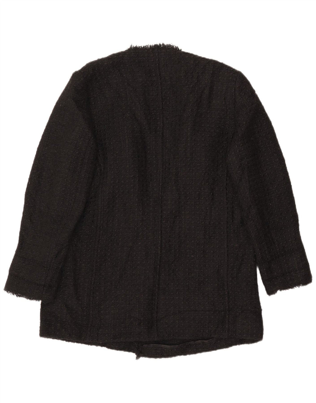 Massimo Dutti Chaqueta Blazer para Mujer EU 42 Grande Acrílico Negro