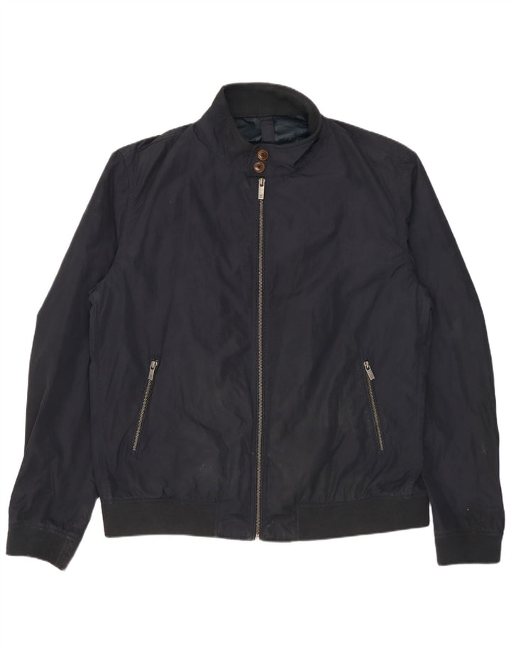 Massimo Dutti Cazadora Bomber Hombre UK 44 2XL Azul Marino Poliéster