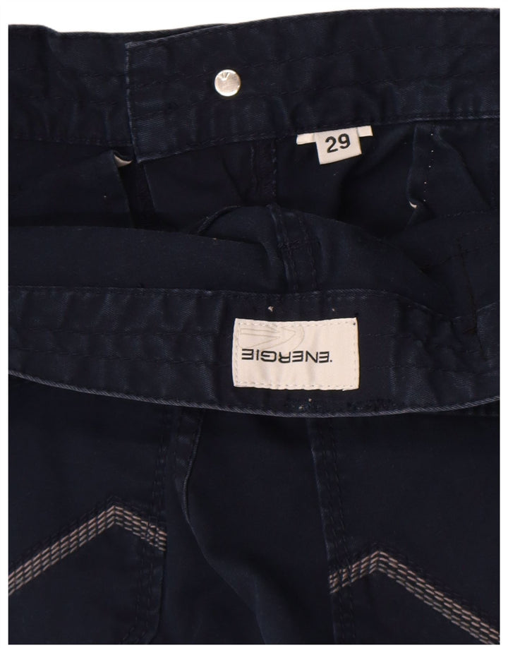 ENERGIE Pantalones cortos chinos para hombre W29 Small Azul marino