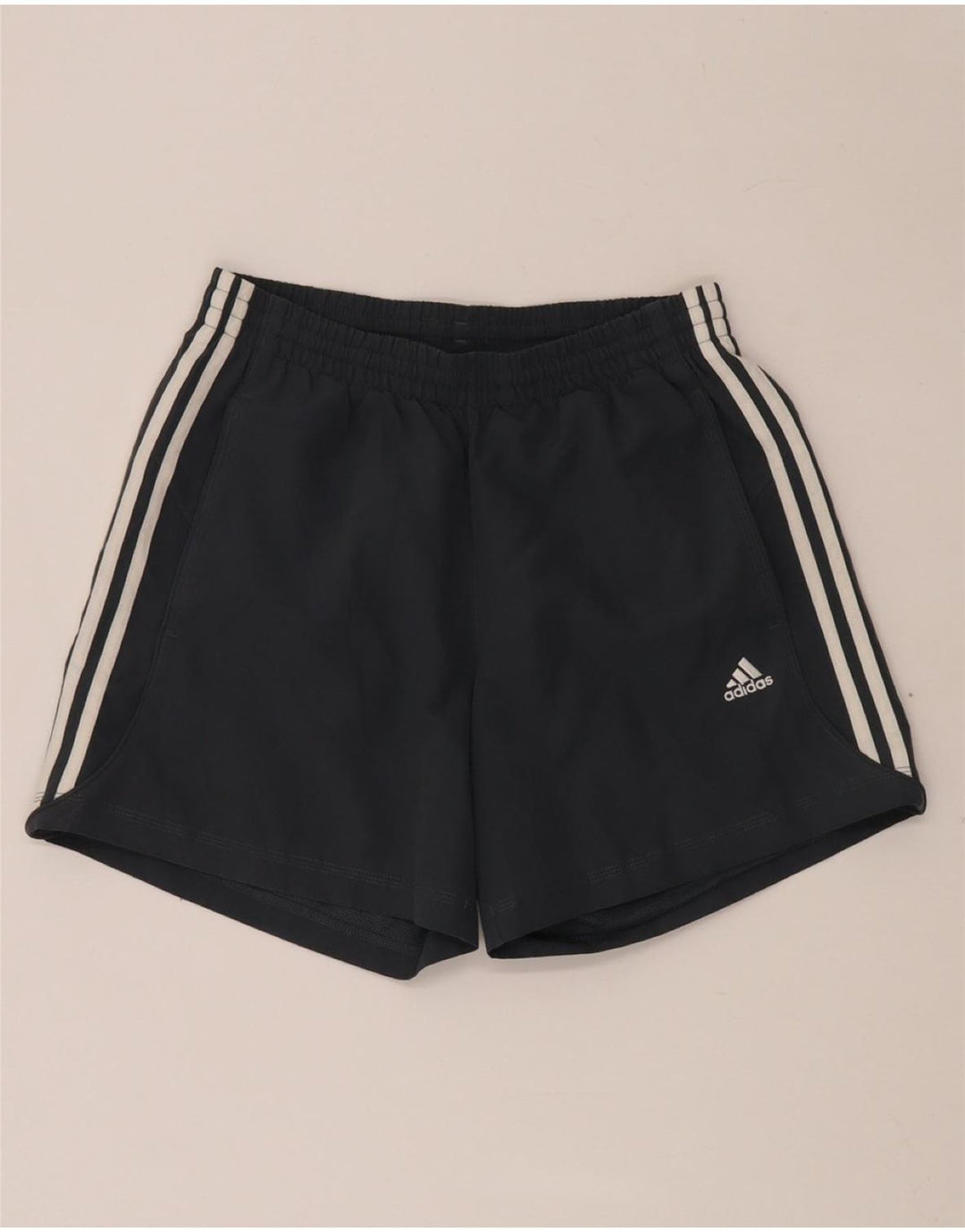 ADIDAS Mujer Climalite Sport Shorts UK 10 Pequeño Azul Marino Poliéster