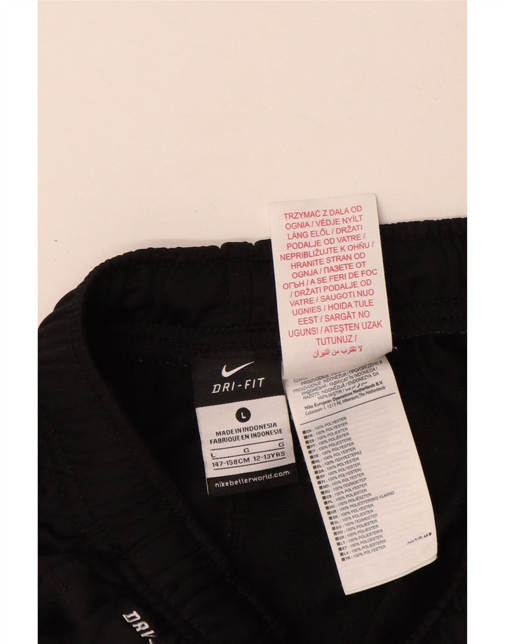 NIKE Pantalones de chándal Dri Fit para niños 12-13 años Grande Poliéster Negro