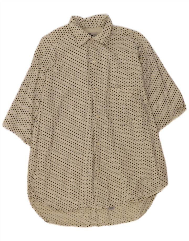 Camisa Replay Hombre De Manga Corta De Algodón Con Motivos Beige Medio