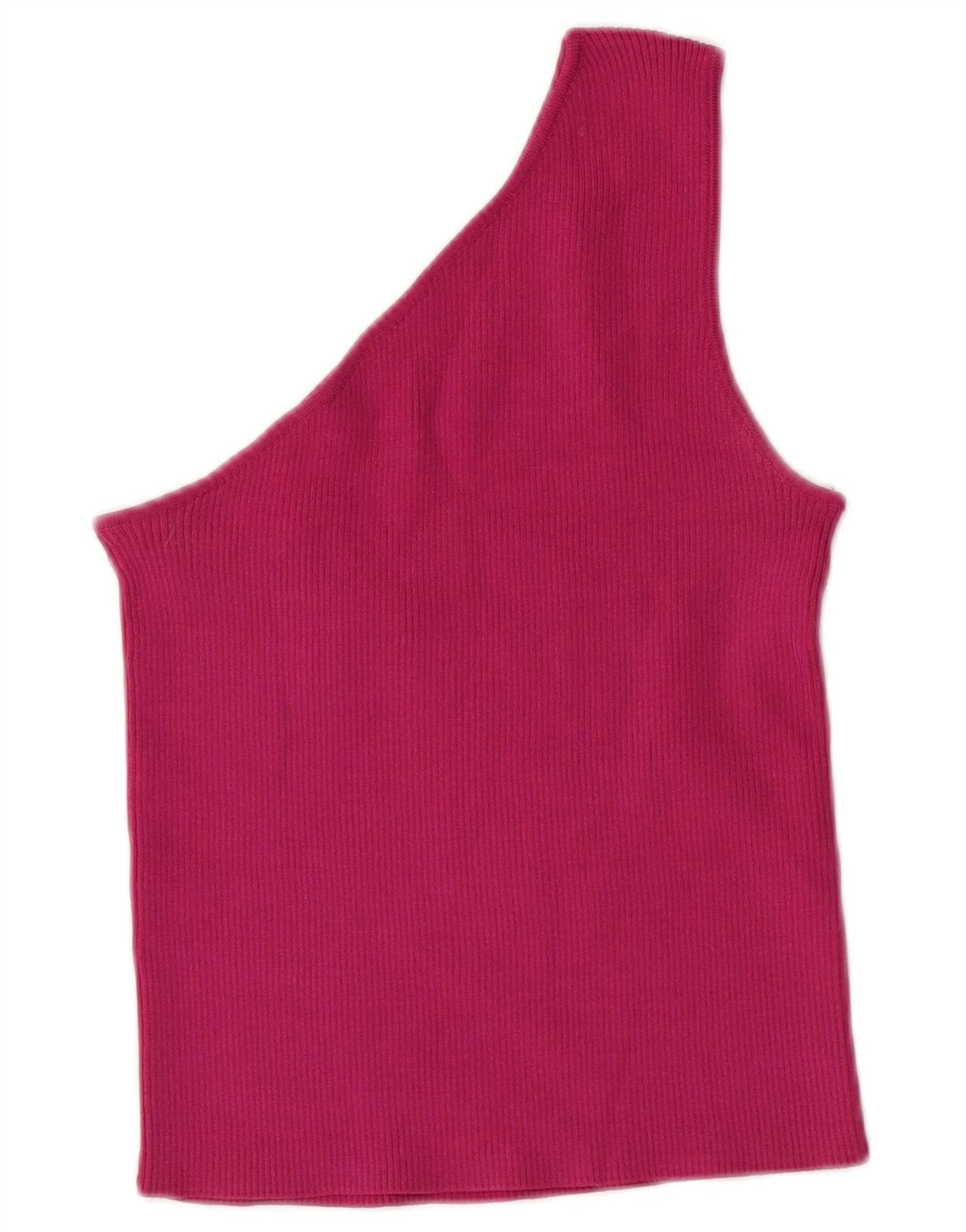 ZARA Top corto de un hombro para mujer UK 8 Small Nylon rosa