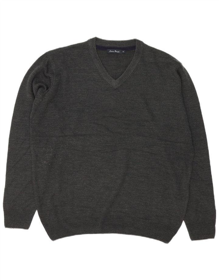 James Pringle Suéter con Cuello en V para Hombre XL Acrílico Gris Gris