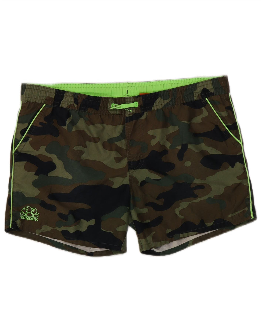 Sundek Bañador para hombre, talla grande, color caqui, camuflaje, poliéster