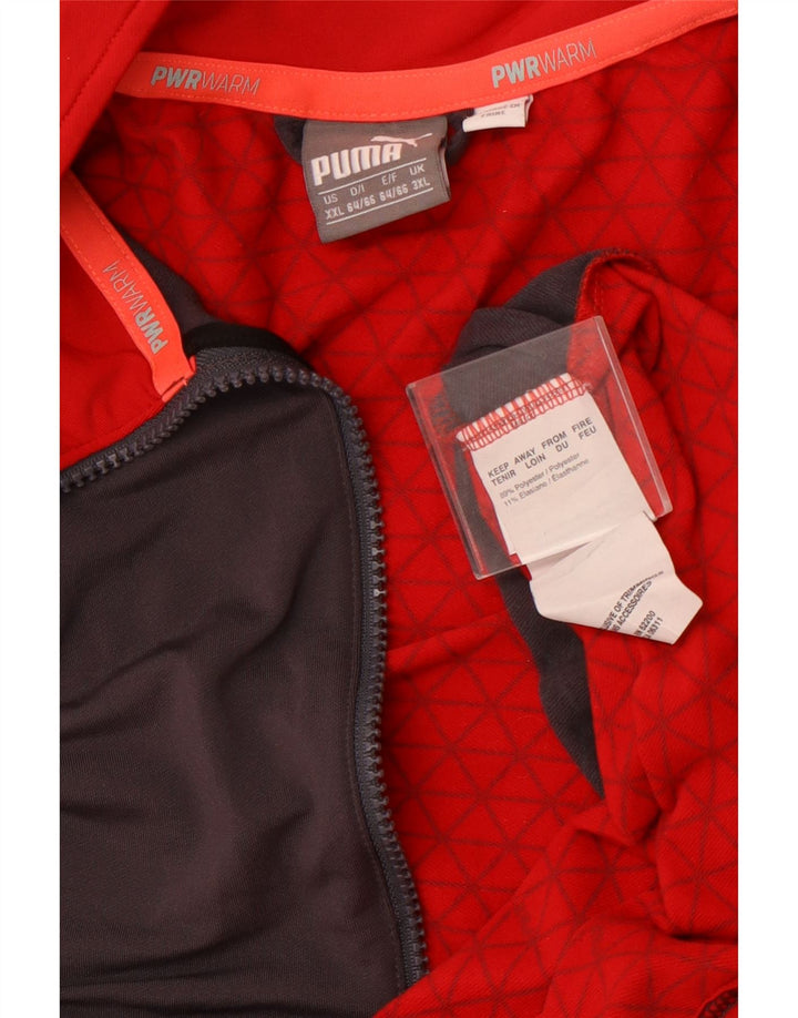 PUMA - Chándal con cremallera y cuello para hombre, talla 3XL, color gris, poliéster