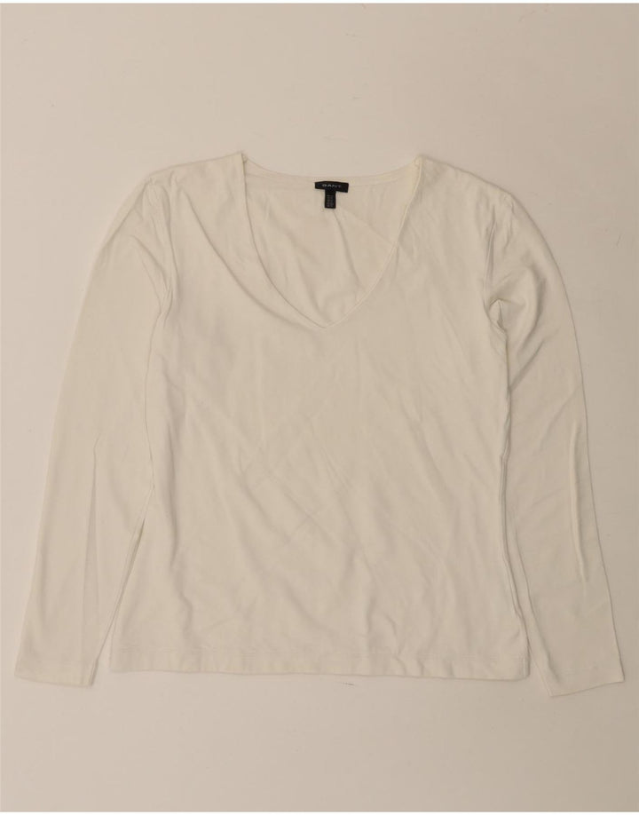 GANT Mujer Top Manga Larga ES 40 XL Algodón Blanco