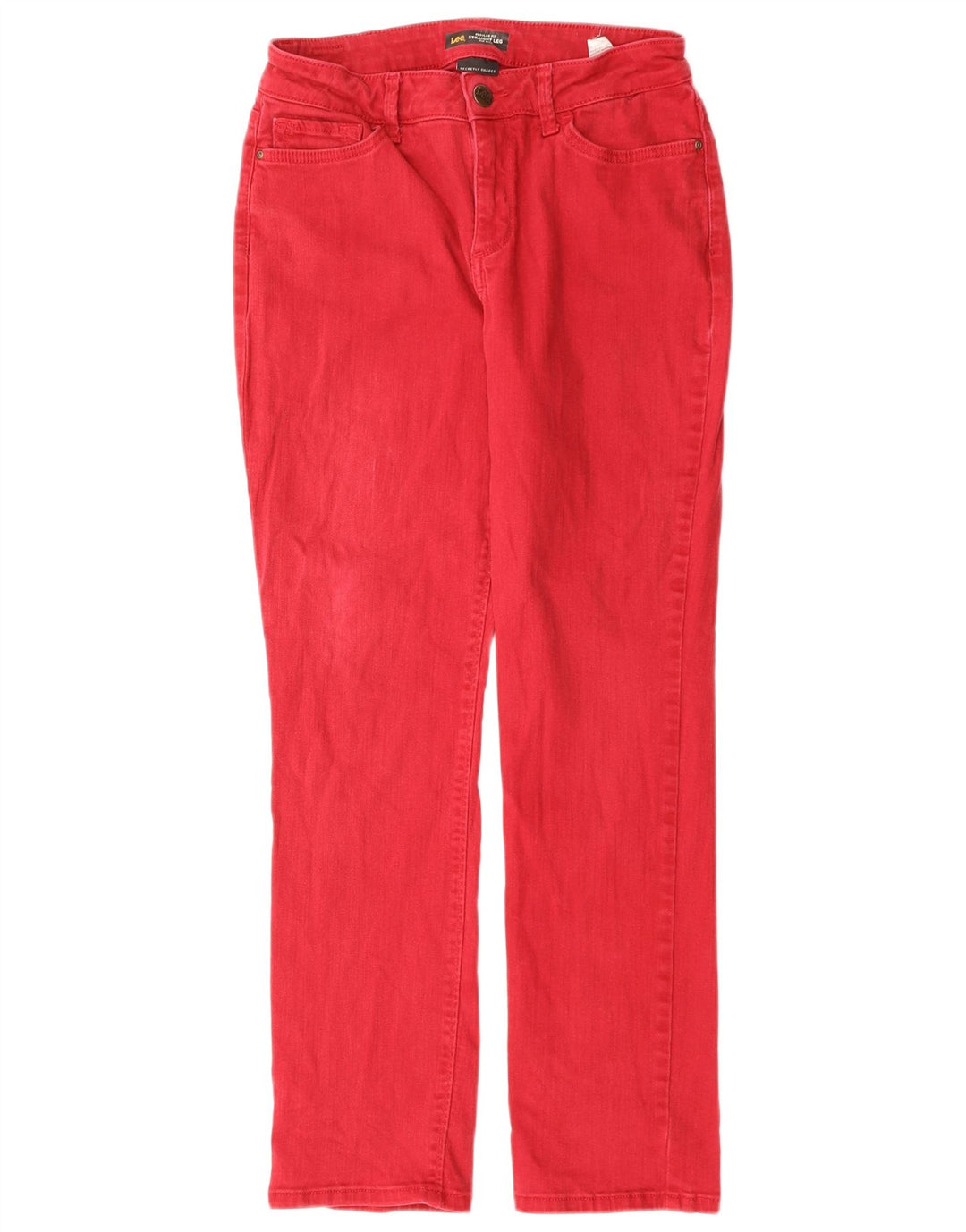 Lee Jeans rectos de talle medio para mujer, ajuste regular, talla 8, mediana, W30, L29, color rojo