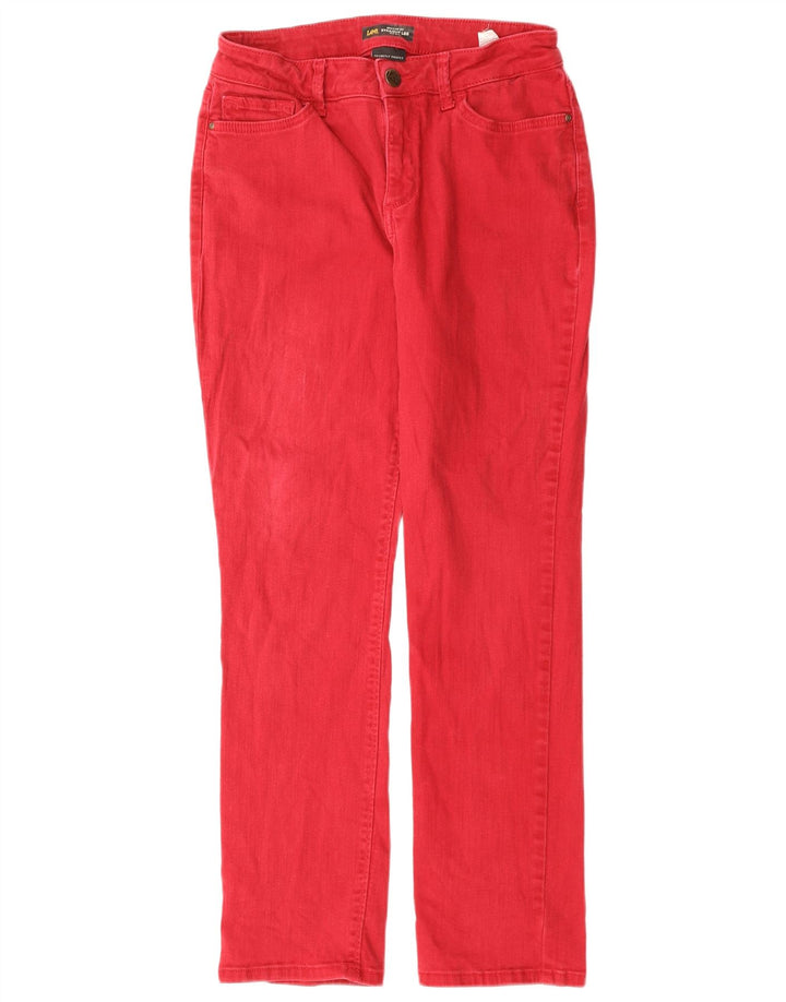Lee Jeans rectos de talle medio para mujer, ajuste regular, talla 8, mediana, W30, L29, color rojo
