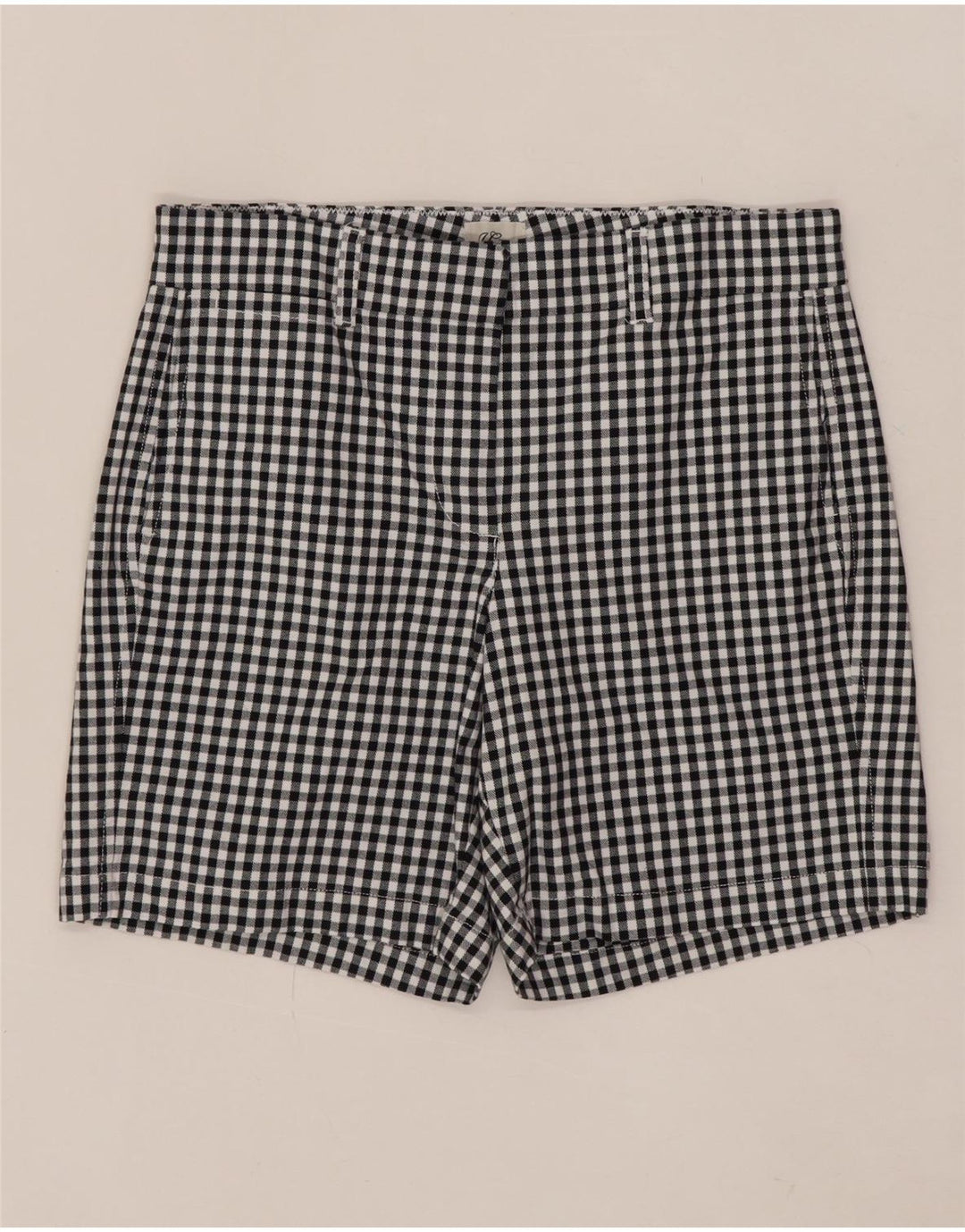 J. CREW Pantalones cortos chinos para mujer US 6 Medium W30 Algodón de cuadros negros