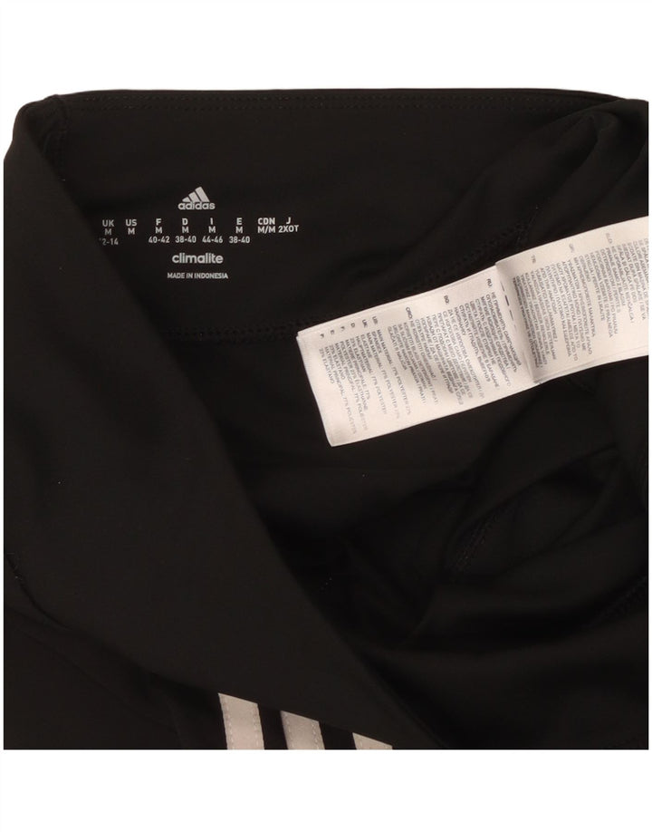 Adidas Mujer Climalite Capri Leggings Reino Unido 12/14 Mediano Negro Poliéster