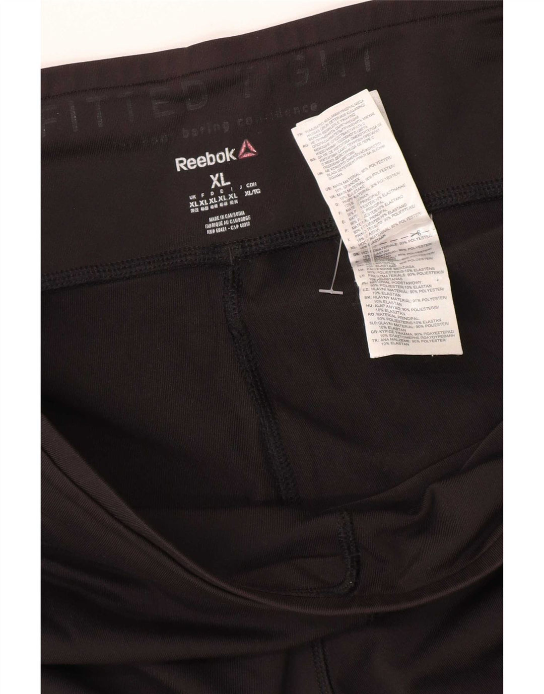 Leggings Reebok Mujer ES 20/22 XL Negro Poliéster