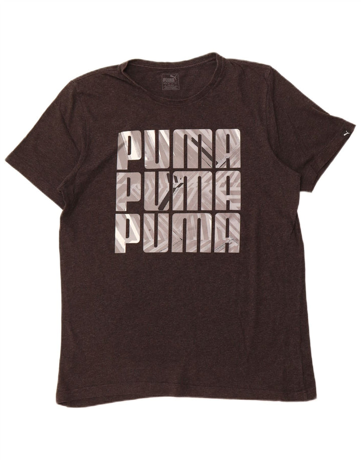 PUMA Camiseta gráfica para hombre Top grande gris