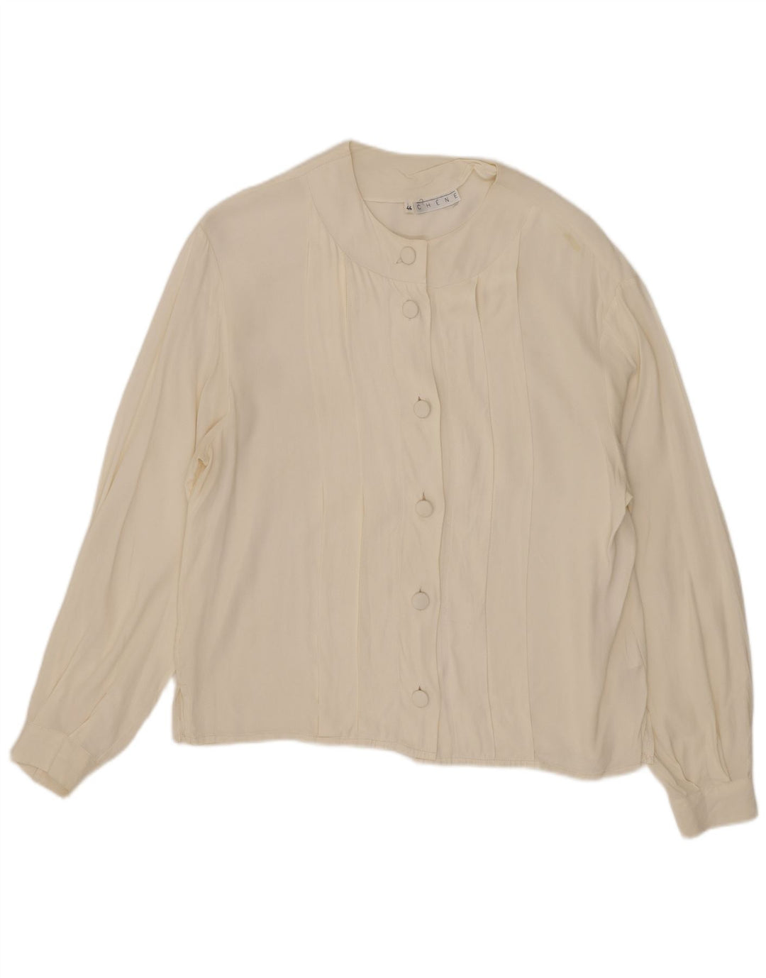 Blusa vintage para mujer IT 44 Acetato blanco medio