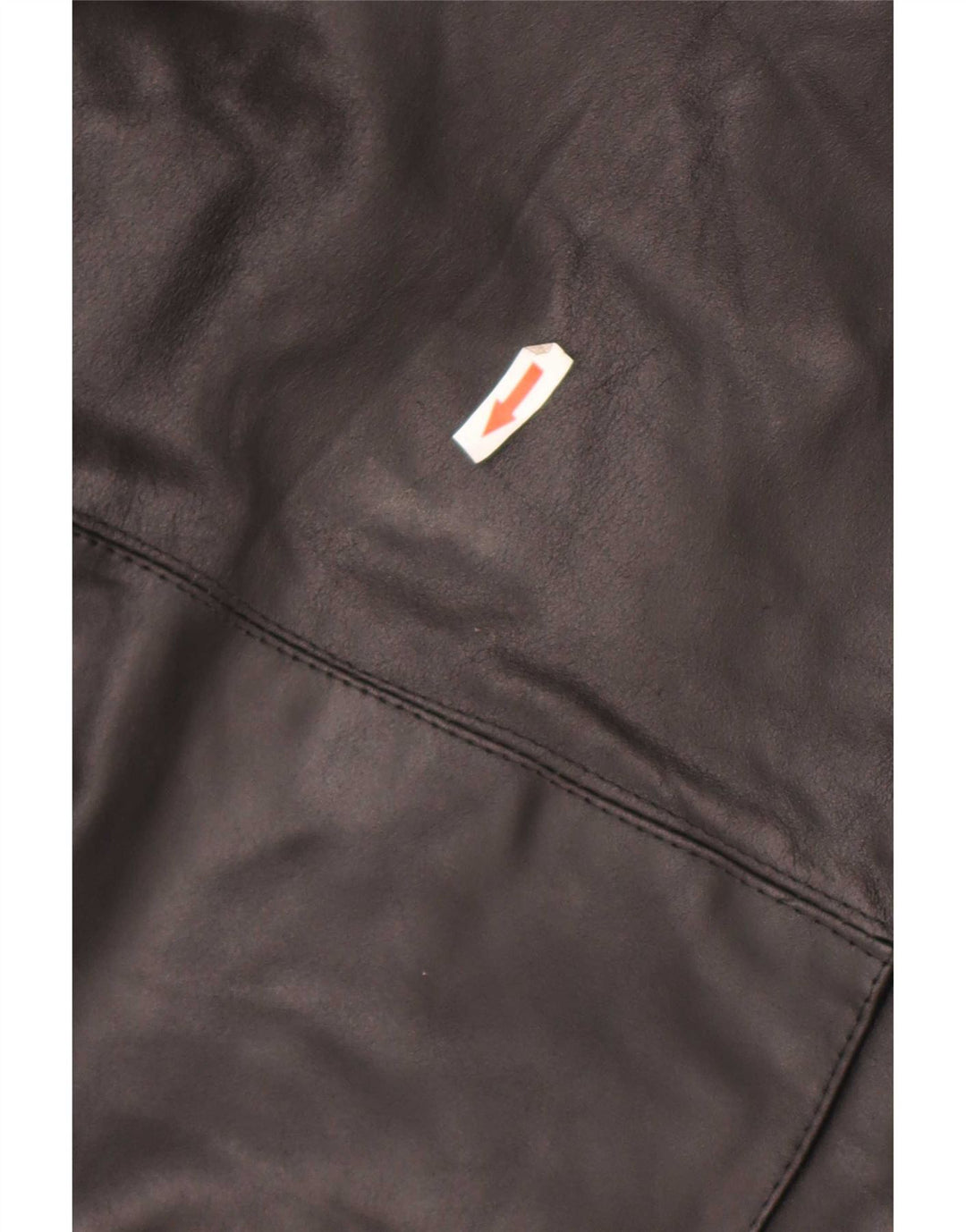 Chaqueta de cuero vintage para hombre IT 54 2XL cuero negro