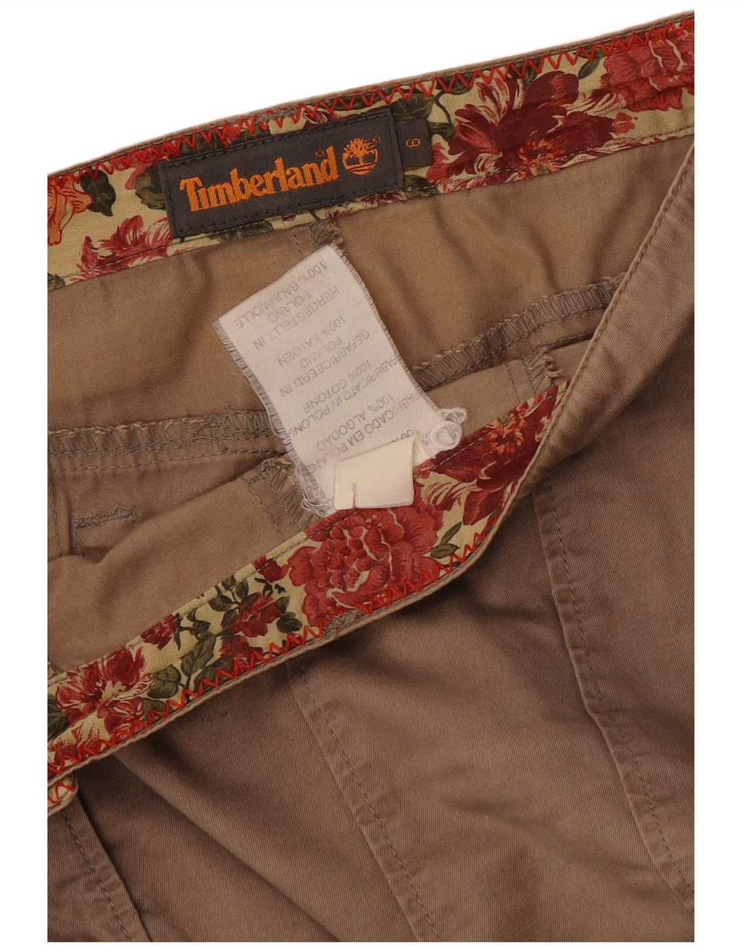 Timberland Falda Acampanada para Mujer US 6 Mediana W30 Algodón Marrón