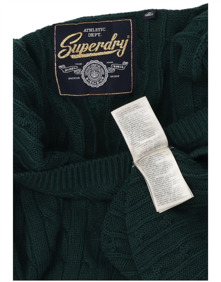 Superdry Jersey Con Cuello En V Para Hombre XL Acrílico Verde