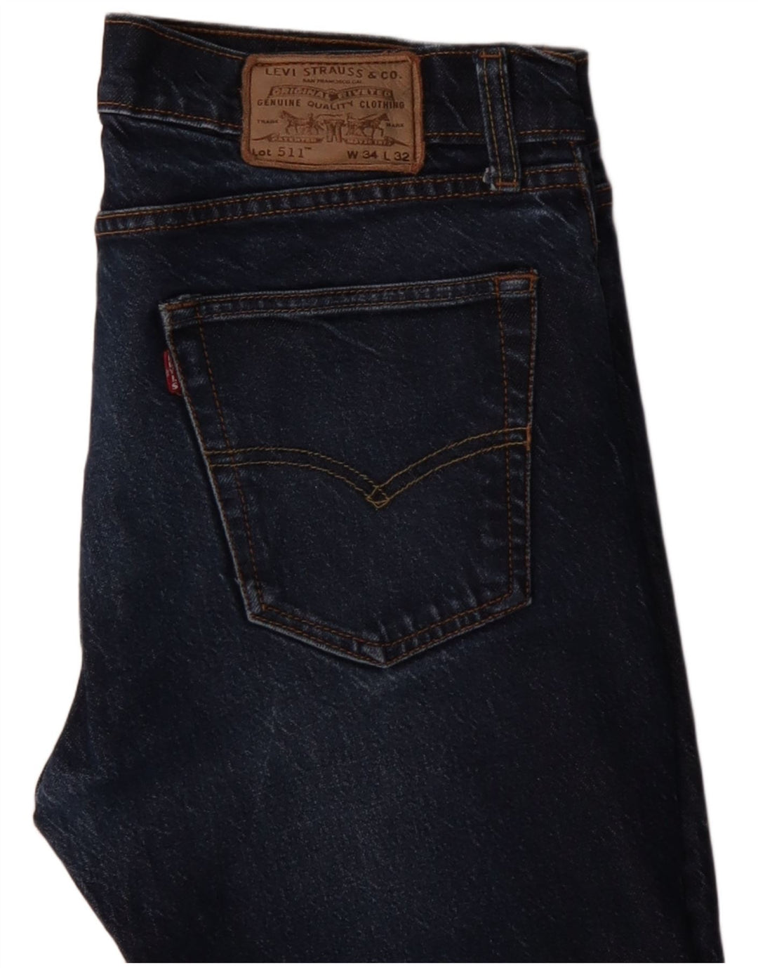 Levi's Hombre 511 Slim Jeans W34 L32 Algodón Azul