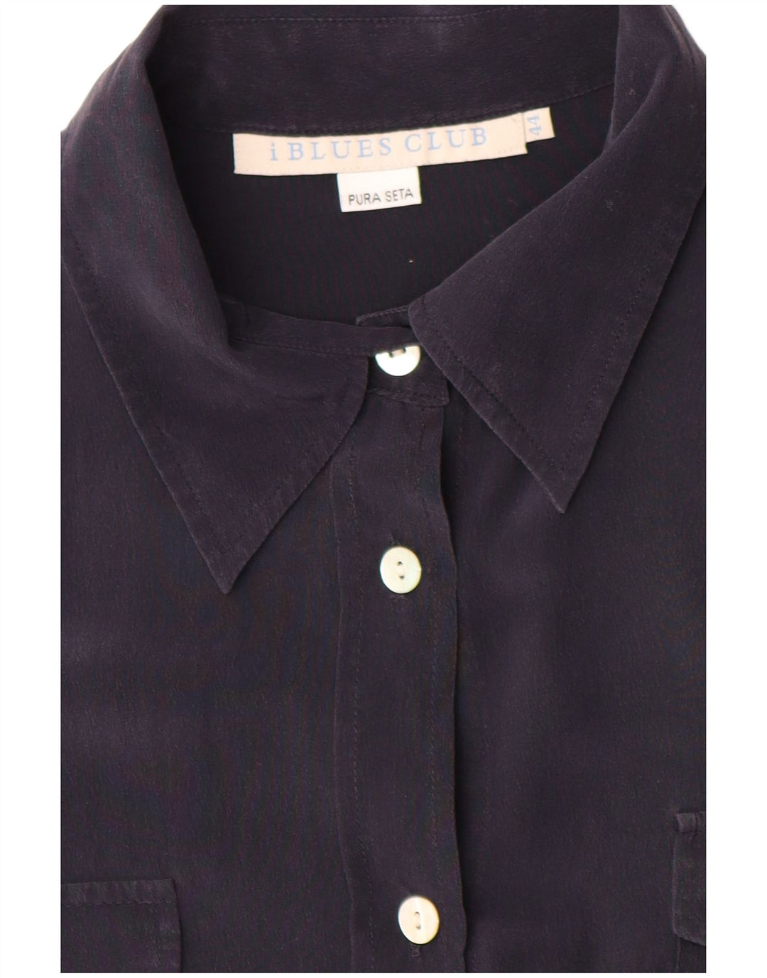 Blusa camisera para mujer i Blues IT 44 Seda azul marino mediana