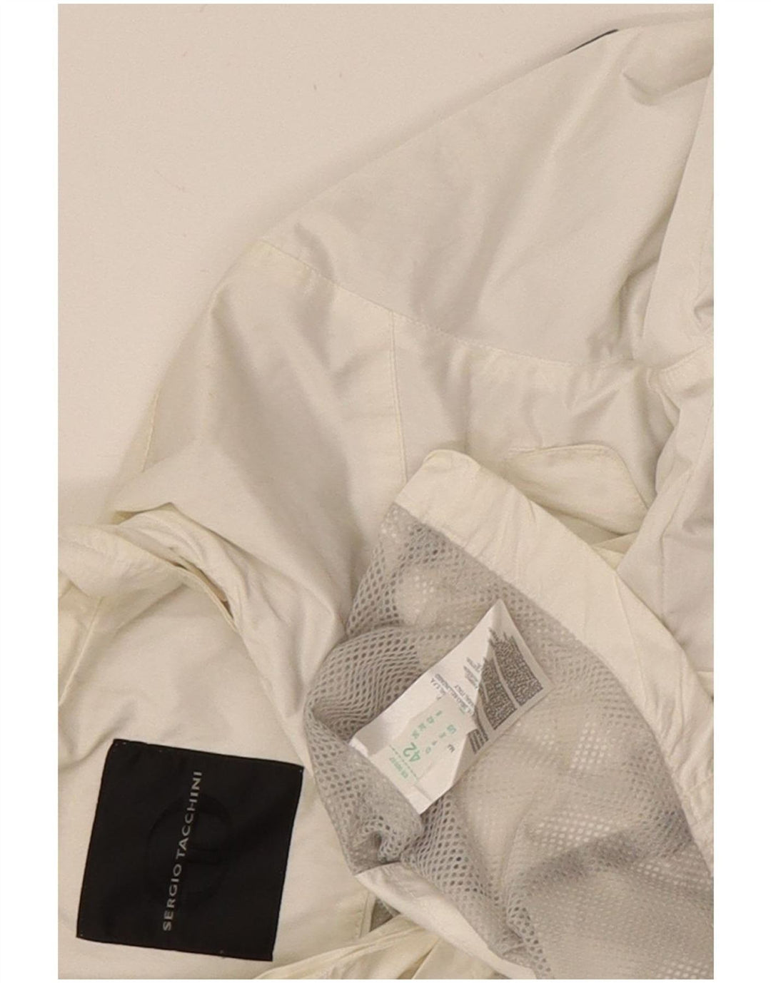 Sergio Tacchini Chaqueta utilitaria para mujer IT 42 Poliéster blanco mediano